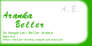 aranka beller business card